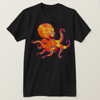 Fun Cartoon Octopus T - Shirt