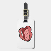 Fun Cartoon Open Mouth and Lips Gepäckanhänger (Vorderseite vertikal)