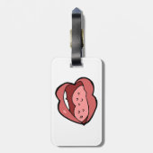 Fun Cartoon Open Mouth and Lips Gepäckanhänger (Rückseite vertikal)