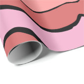 Fun Cartoon Open Mouth and Lips Geschenkpapier (Rolleneckpunkt)