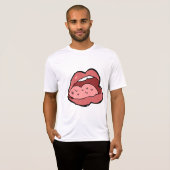 Fun Cartoon Open Mouth and Lips T-Shirt (Vorne ganz)