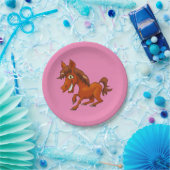 Fun Cartoon Pferd Pappteller (Party)