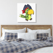 Fun Cartoon Pirate Parrot Leinwanddruck (Insitu (Schlafzimmer))