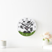 Fun Cartoon Round Cow Runde Wanduhr (Zuhause)