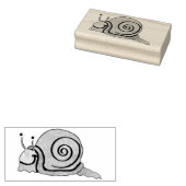 Fun Cartoon Snail Swirt auf der Muschel Runde Auge Gummistempel (Stempel)