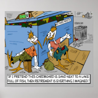 Fun Cartoon über das Rentenposter Poster