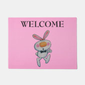 Fun Cartoon Weißer Hauch wirbelt die Krawatte des Fußmatte (Vorderseite)