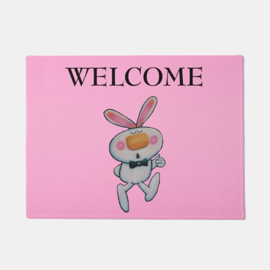 Fun Cartoon Weißer Hauch wirbelt die Krawatte des Fußmatte (Vorderseite)