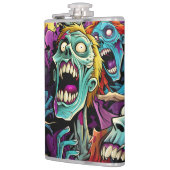 Fun Cartoon Zombies Flachmann (Links)