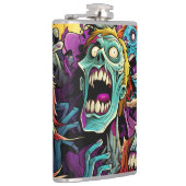 Fun Cartoon Zombies Flachmann (Rechts)