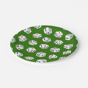 Fun Casino Dice Muster Party Papier Teller