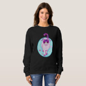 Fun Cat Art Fur Herztier Sweatshirt (Vorne ganz)