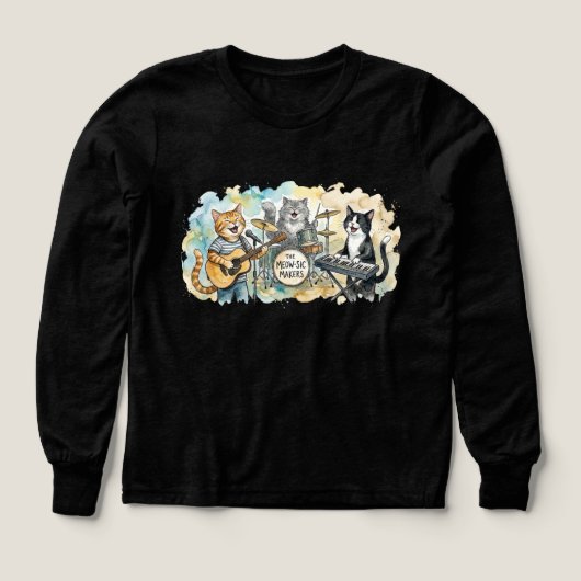 Fun Cat Band Music Piano Drums Keyboard (Design Vorderseite)