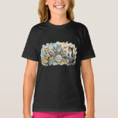 Fun Cat Band Music Piano Drums Keyboard T-Shirt (Vorderseite)