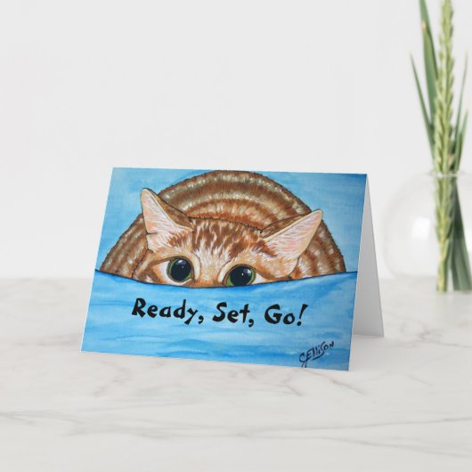 Fun Cat Birthday Card Karte (Vorderseite)