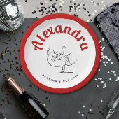 Fun Cat Dance Red and White Ballerina Edward Lear Pappteller