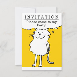 Fun Cat Design Party Einladung