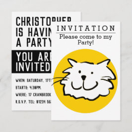 Fun Cat Design Party Einladung
