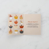 Fun Cat Gender Neutral Baby Dusche Einladung (Innenseite)