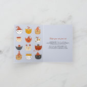 Fun Cat Gender Neutral Baby Dusche Einladung (Innenseite)