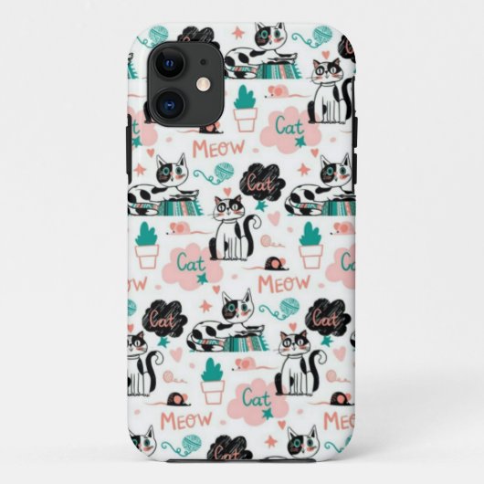 Fun Cat Handy Fall Case-Mate iPhone Hülle (Rückseite)