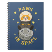 Fun Cat in space Cat Astronaut Cosmic animal Moon Notizblock (Vorderseite)