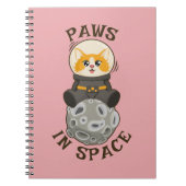 Fun Cat in space Cat Astronaut Cosmic animal Moon Notizblock (Vorderseite)