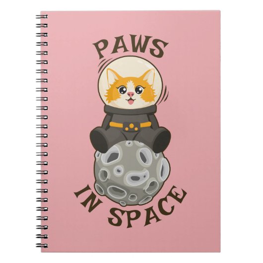 Fun Cat in space Cat Astronaut Cosmic animal Moon Notizblock (Vorderseite)
