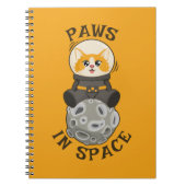 Fun Cat in space Cat Astronaut Cosmic animal Moon Notizblock (Vorderseite)