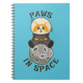 Fun Cat in space Cat Astronaut Cosmic animal Moon Notizblock (Vorderseite)