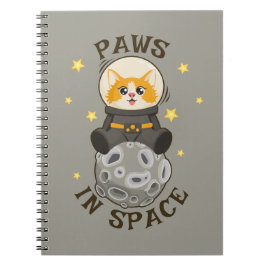 Fun Cat in space Cat Astronaut Cosmic animal Moon Notizblock