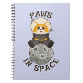Fun Cat in space Cat Astronaut Cosmic animal Moon Notizblock (Vorderseite)