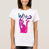 Fun Cat Joke Minimal Magenta Gradient Cartoon T-Shirt (Vorderseite)