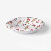 Fun Cat Kitty Santa animal Snowman Sled Xmas tree Pappteller (Gewinkelt)