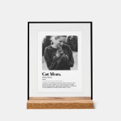 Fun Cat Mama Funny Dictionary Definition mit Foto Acrylschild (Vorderseite)