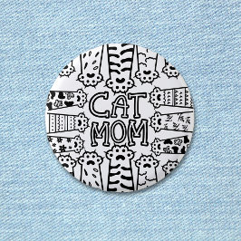 Fun Cat Mama für Katzen Liebhaber Button