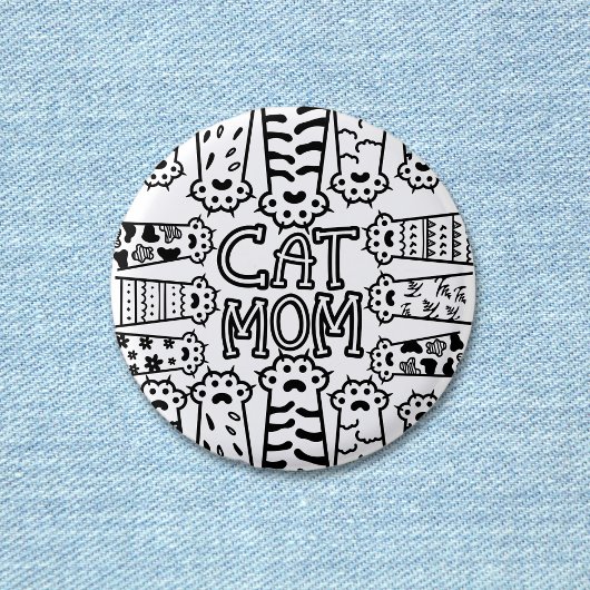 Fun Cat Mama für Katzen Liebhaber Button