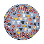 Fun Cat Pattern Baseball (Vorderseite Links)
