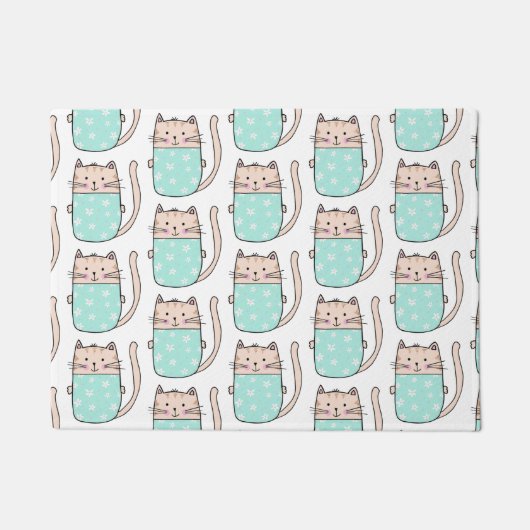 Fun Cat Pattern Fußmatte (Vorderseite)