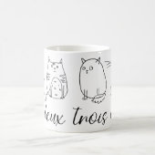 Fun Cat Person Un Deux Trois Kaffeetasse (Mittel)