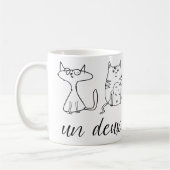 Fun Cat Person Un Deux Trois Kaffeetasse (Links)