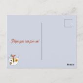 Fun Cat Personalisiert Baby Dusche Einladung Postkarte (Rückseite)