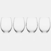 Fun Cat Personalisiert einzigartig Weinglas Ohne Stiel (Links)