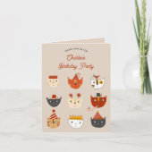 Fun Cat Personalisiert Geburtstagsparty Einladung (Vorderseite)