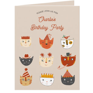 Fun Cat Personalisiert Geburtstagsparty Einladung