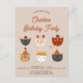 Fun Cat Personalisiert Geburtstagsparty Einladung Postkarte (Vorderseite)