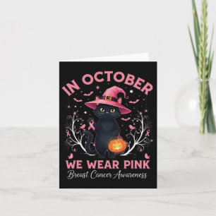 Fun Cat Pink Ribbon im Oktober tragen wir rosa Bru Karte