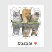 Fun Cat Reflection Geschenkidee Aufkleber (Blatt)