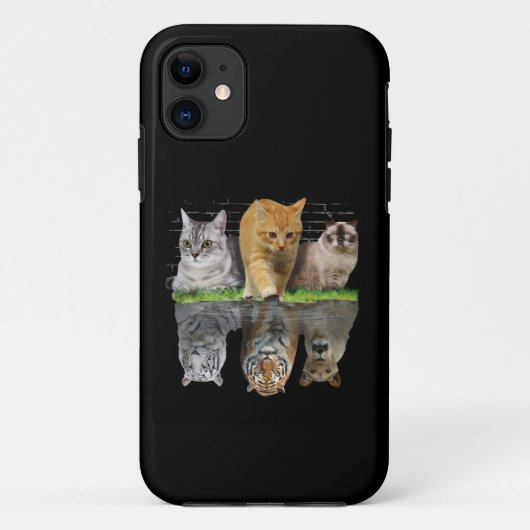 Fun Cat Reflection Geschenkidee Case-Mate iPhone Hülle (Rückseite)