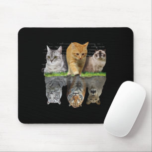 Fun Cat Reflection Geschenkidee Mousepad